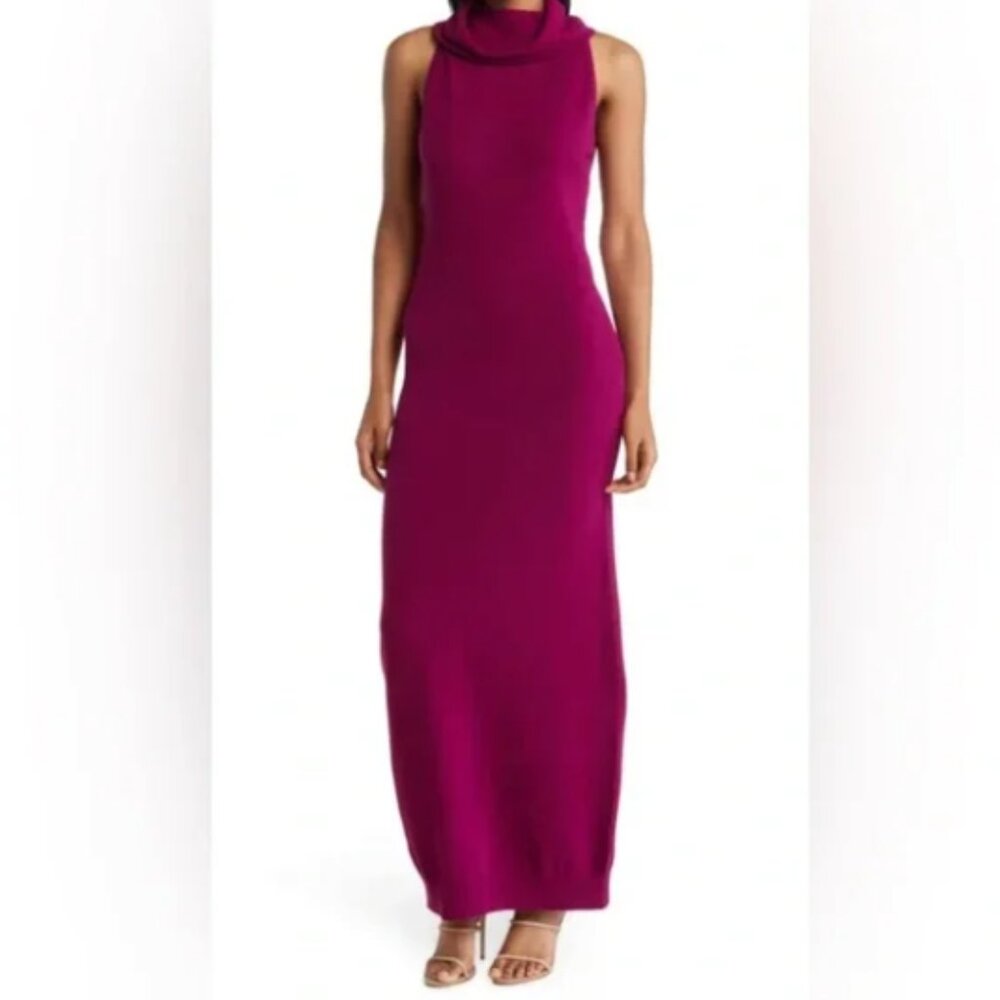 NWT Ronny Kobo Mockneck Sweater Dress, Violet, S - Picture 3 of 10